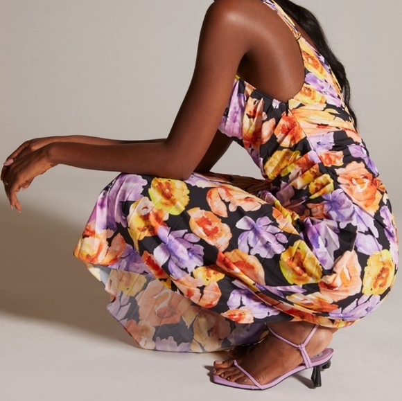 Geisha Designs Asymmetrical Floral Dress - M - Picture 4 of 14